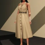 Desert Sand - Sandy Shirt Dress & Jumpsuit Set