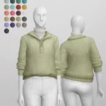 Basic Sweater VI - Set 2_Turtleneck with Rolled Up Sleeves