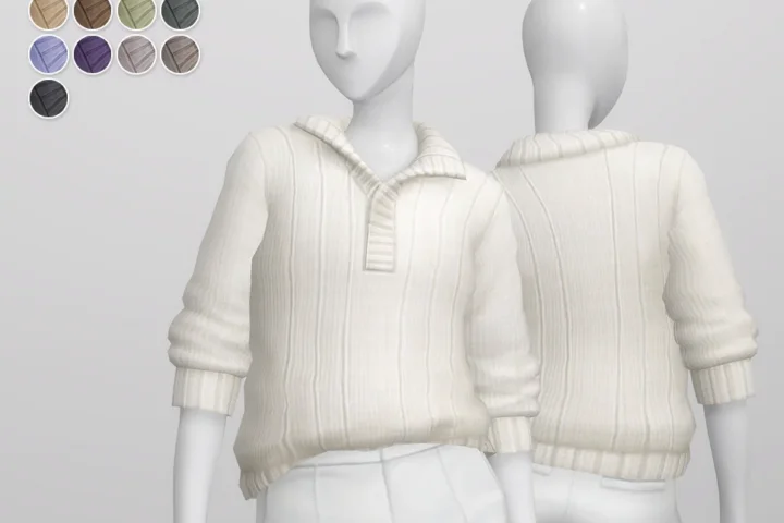 Basic Sweater VI - Set 1_Rolled Up Sleeves