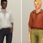 Basic Sweater VI - Set 2_Turtleneck with Rolled Up Sleeves