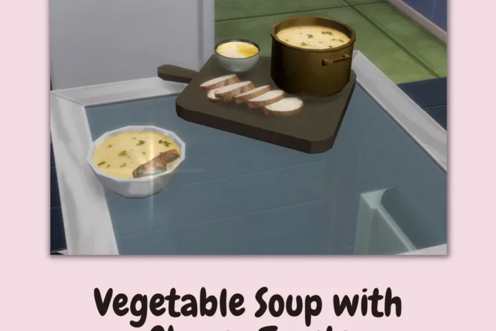 Vegetable Soup with Cheesy Toasts
