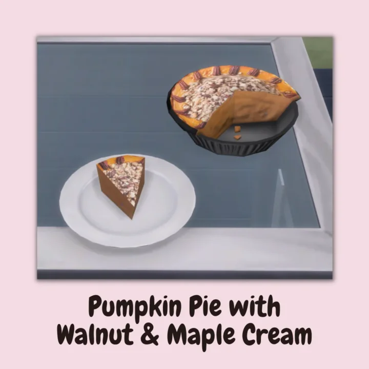 Pumpkin Pie with Walnut & Maple Cream