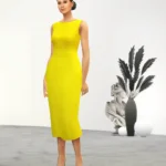 Crepe Midi Dress