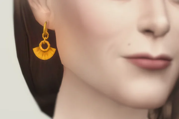 Vintage Fan Earring