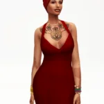Pencil Dress with Strap Neck 2017
