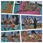 Group poses ''Pool party''