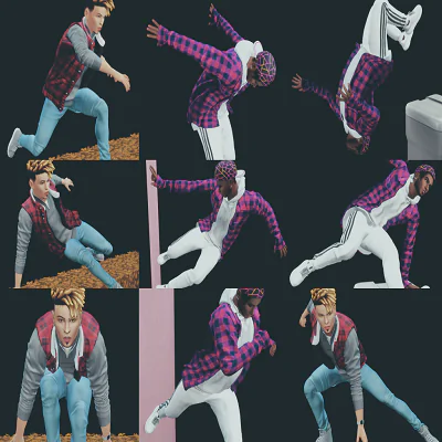 Artistic gymnastic maneuvers based on ''Parkour''