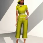 Princess of XVI - Half Blouse - Trousets Set