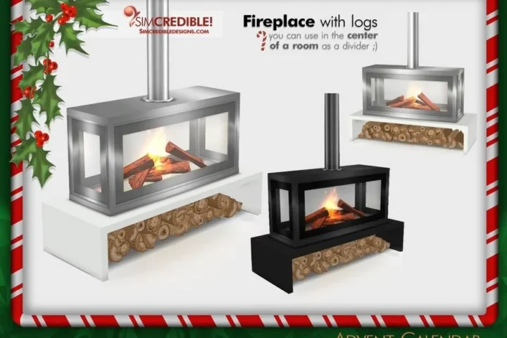 Advent Calendar 🎁 Day 1 - Fireplace with logs 🔥