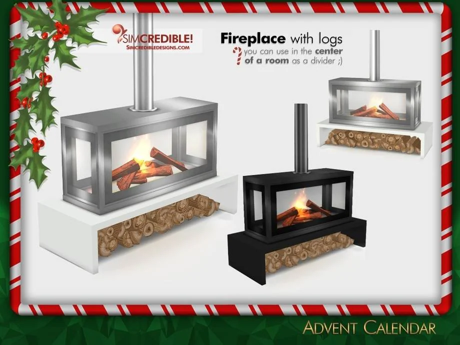 Advent Calendar 🎁 Day 1 - Fireplace with logs 🔥
