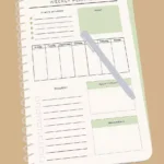 Spiral weekly planner