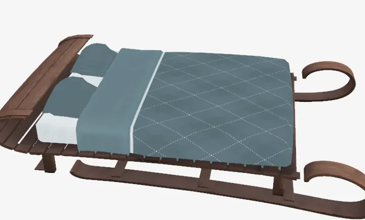 Sleigh bed
