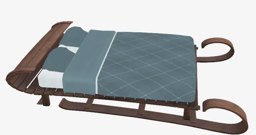Sleigh bed