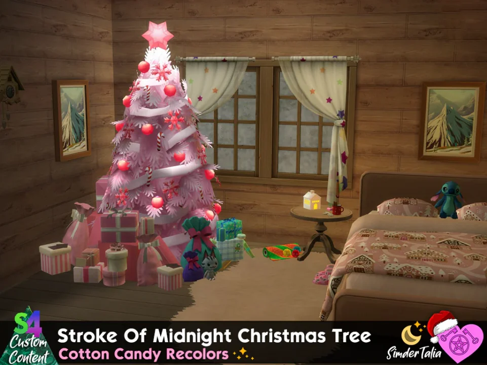 Stroke of Midnight Christmas Tree: Cotton Candy Recolors