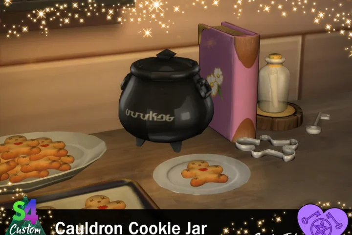 Cauldron Cookie Jar & Voodoo Cookies Set