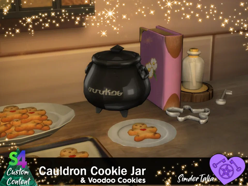 Cauldron Cookie Jar & Voodoo Cookies Set