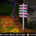 Halloween Kawaii Arrow Sign
