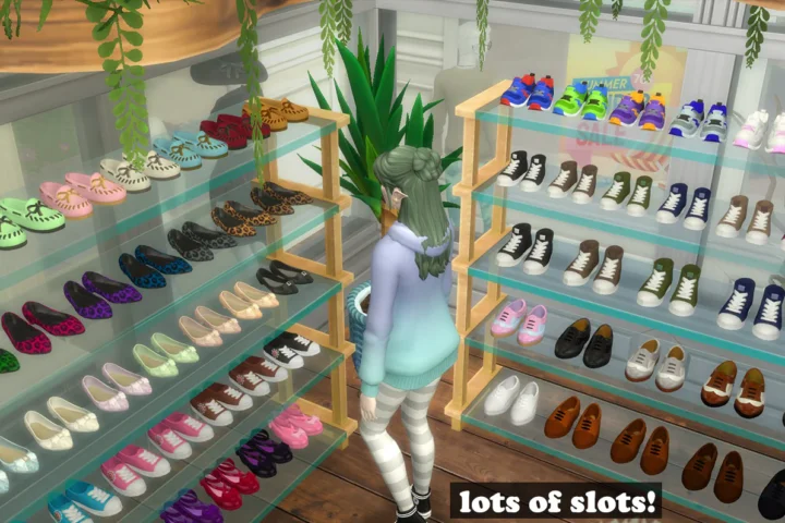Shoe Store Shelving & Mirror Seat