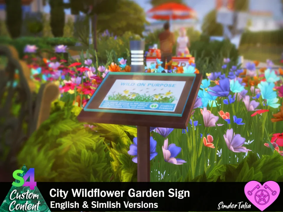 City Wildflower Garden Sign