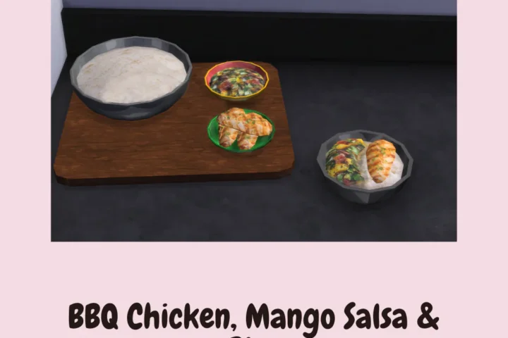 BBQ Chicken, Mango Salsa & Rice