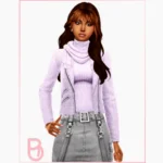 Woman Jacket with Scarf - Kloe - Version 1