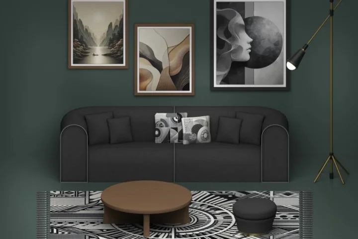 Jomsims Alba Black fever sofa
