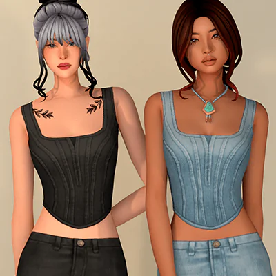 Denim Collection - Corset Top