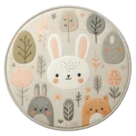 Rabbit Round Rugs : 2 versions