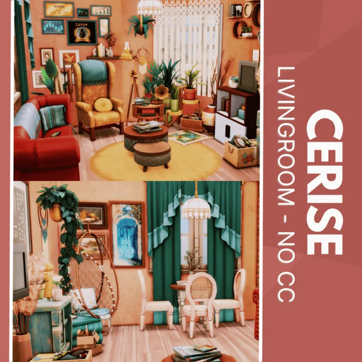 Cerise Livingroom - No CC