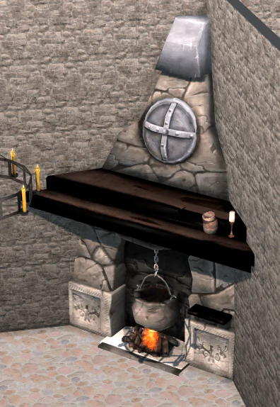 TSM Rustic Corner Hearth