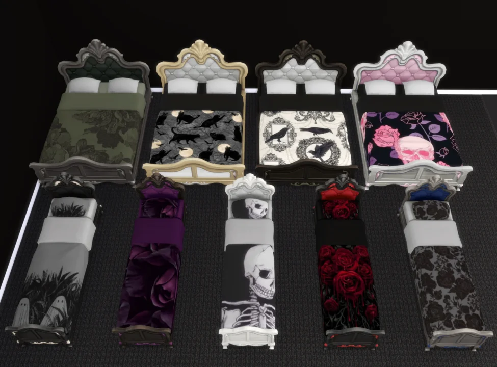 Gothic Style Single & Double Bed