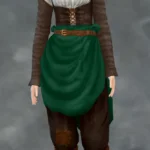 TSM Commoner Leather Sleeves Gathered Skirt