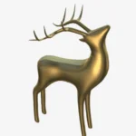 Lux reindeer statues gold & silver