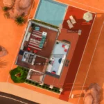 Base Game Modern House | Oasis Springs | Colorful Modern Home | No CC