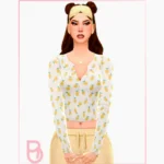 Woman Half-Button Top - Rose - Version 2