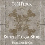 TSM Floor - Swirls Floral Stone