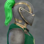 TSM Knight Faceguard Ponytail Helmet (Hat-Hair)