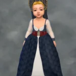 S2 Bipsouille Tudor French Hood - Hat-Hair Version