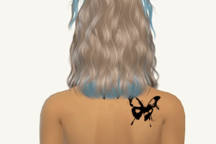 Butterfly Inkblot Shoulder Tattoo