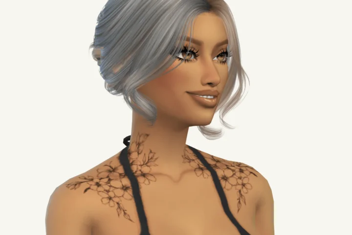 Cherry Blossom Shoulder Tattoo