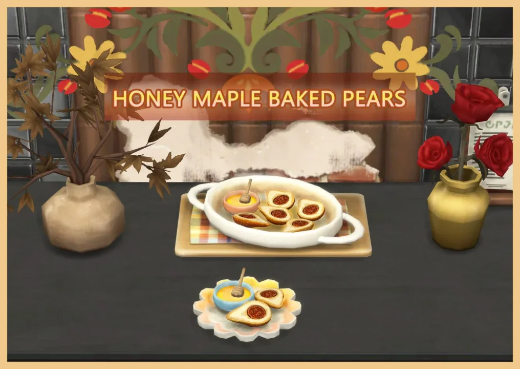 Honey Maple Baked Pears