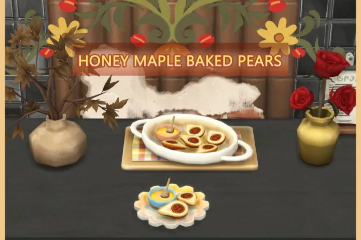 Honey Maple Baked Pears