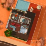 Base Game Modern House | Oasis Springs | Colorful Modern Home | No CC