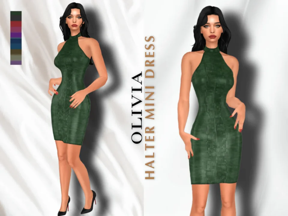 OLIVIA HALTER MINI DRESS