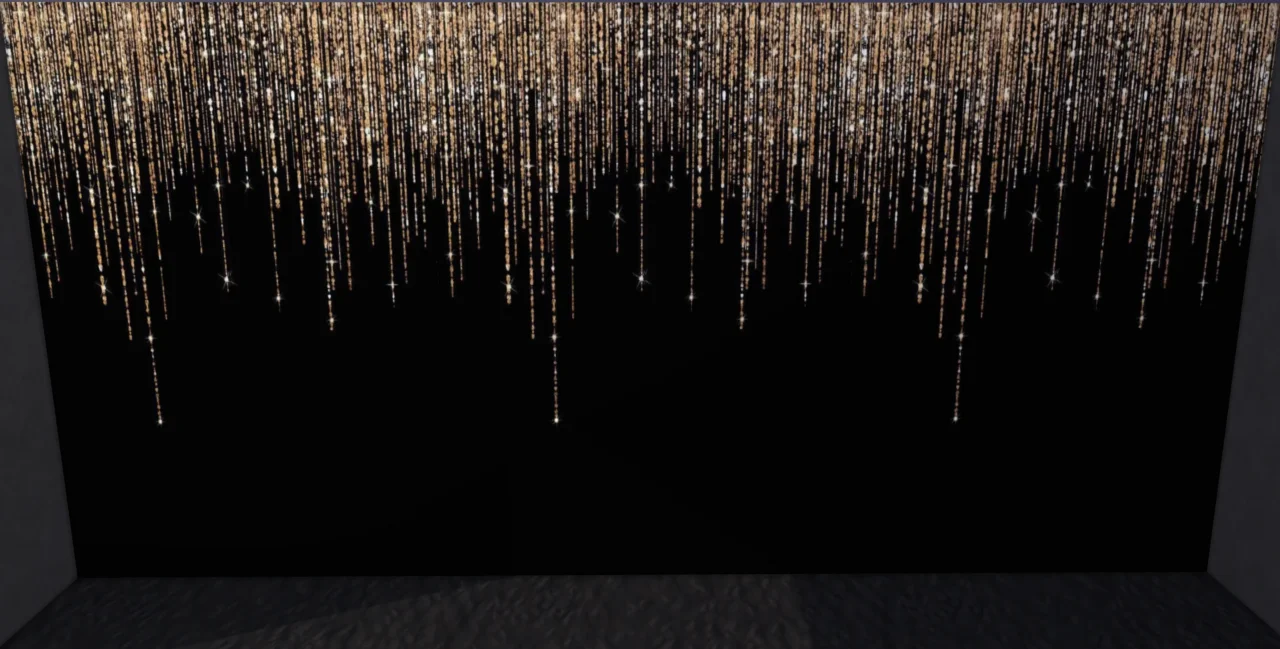 Black Glitter Trim Wallpaper