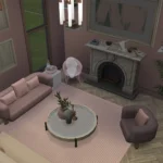 Pink Brownstone Livingroom