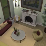 Cool Brownstone Livingroom