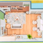 Elodie Living + Diningroom - No CC