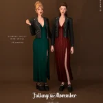 [Falling for November] Leather Jacket with dress