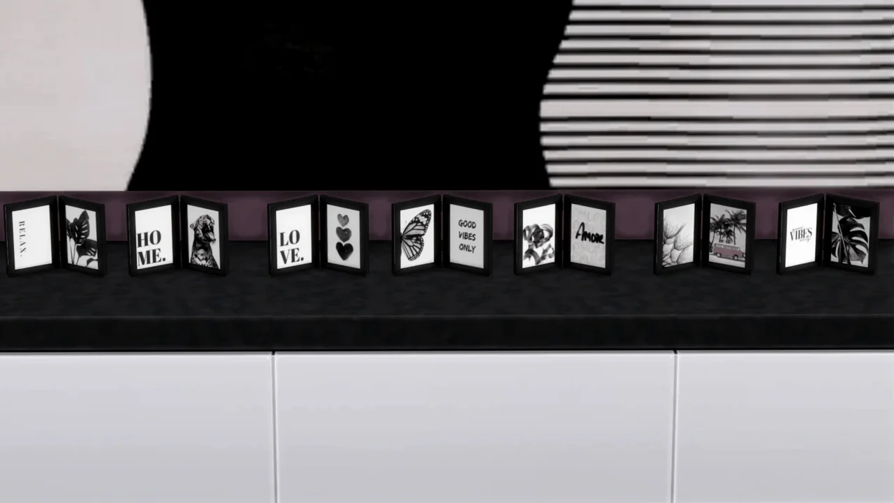 Black & White Twin Photo Frame